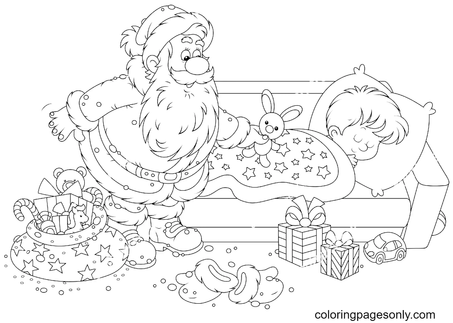 Desenhos de Santa Claus Para Colorir 128