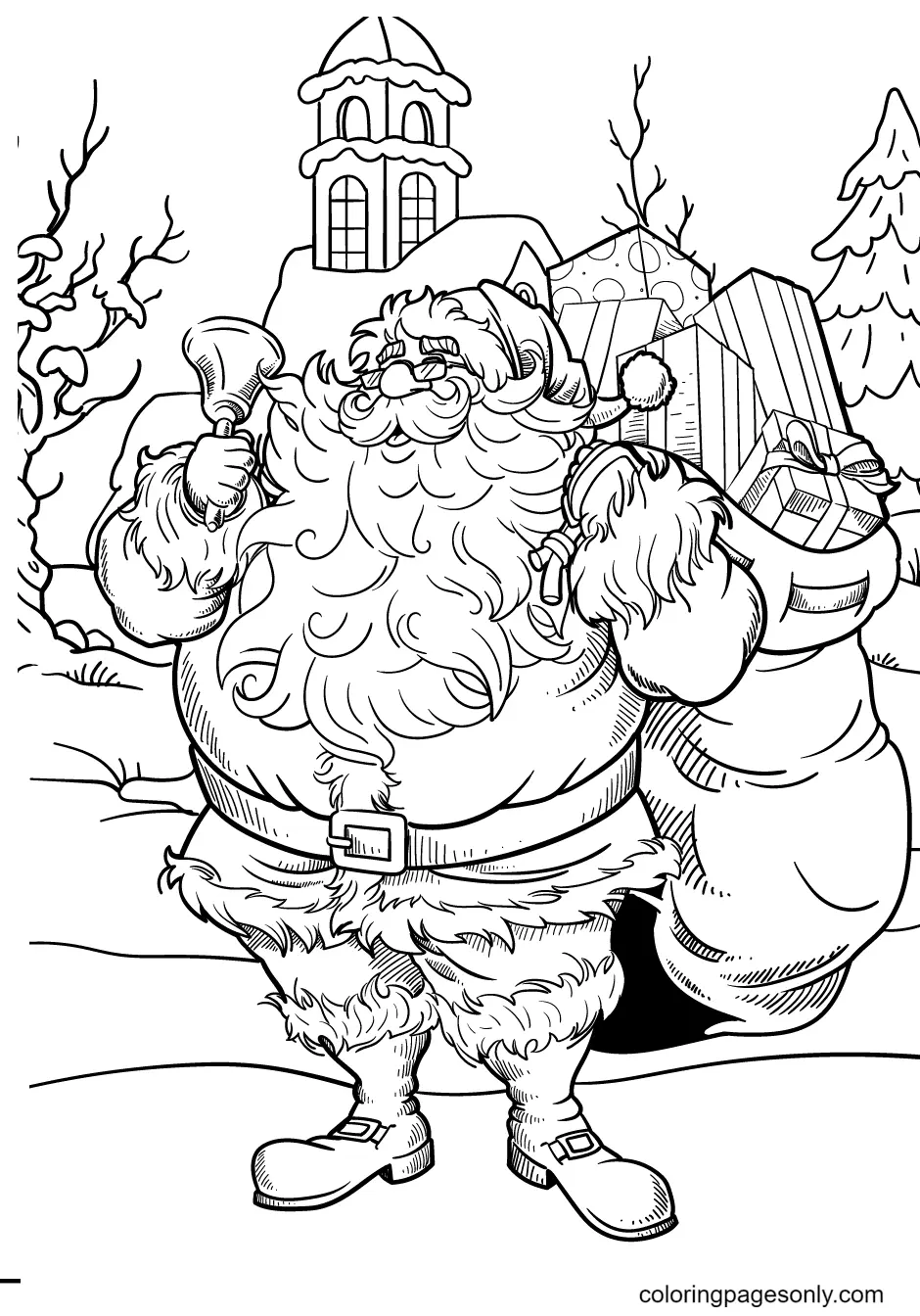 Desenhos de Santa Claus Para Colorir 135