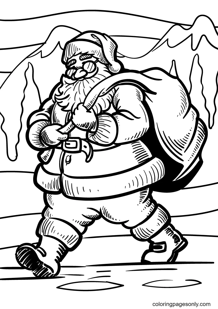 Desenhos de Santa Claus Para Colorir 147