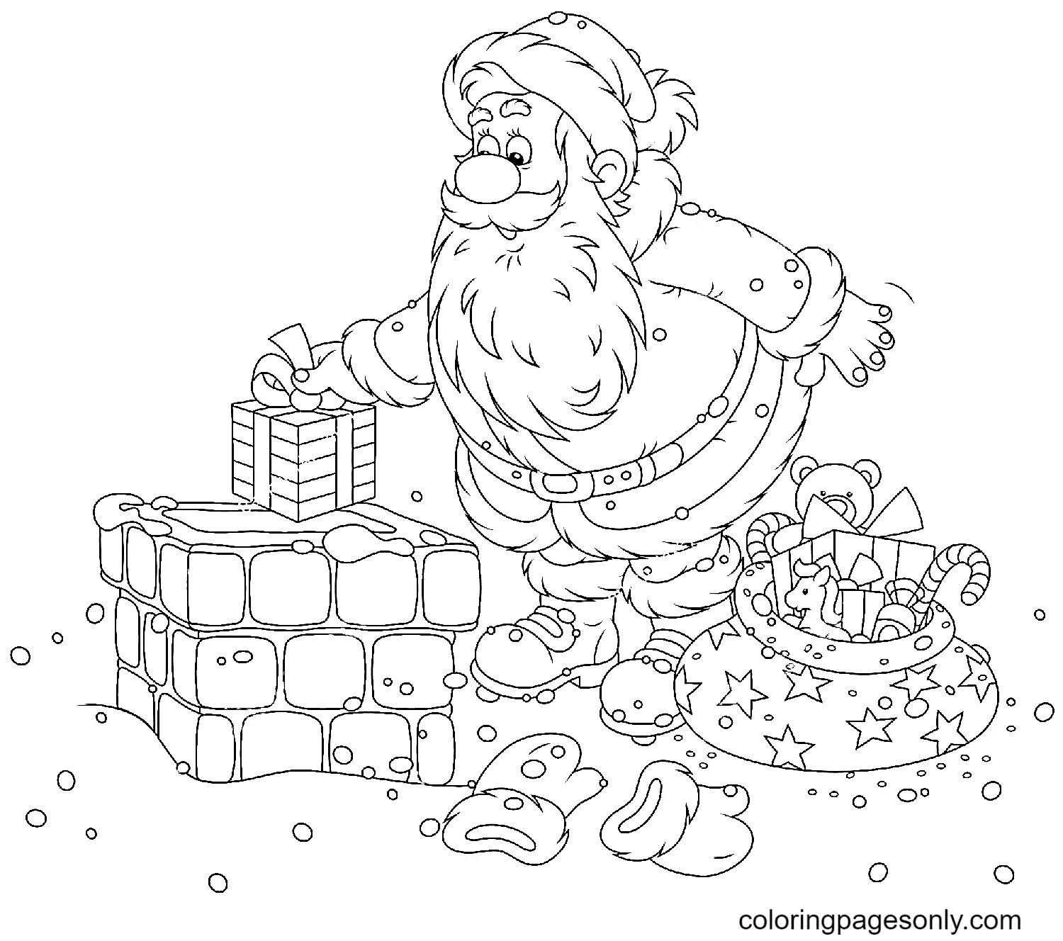 Desenhos de Santa Claus Para Colorir 153