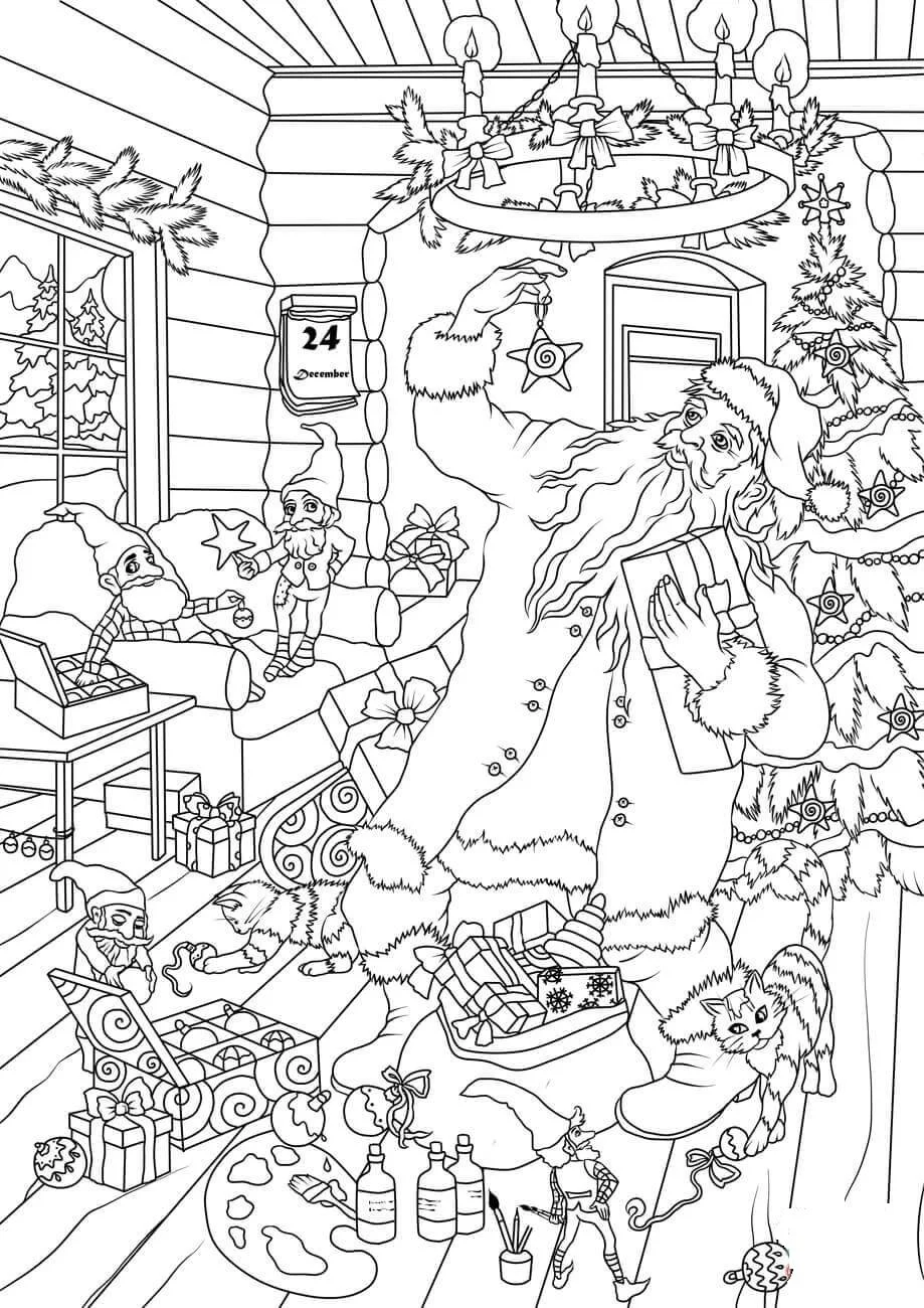 Desenhos de Santa Claus Para Colorir 33