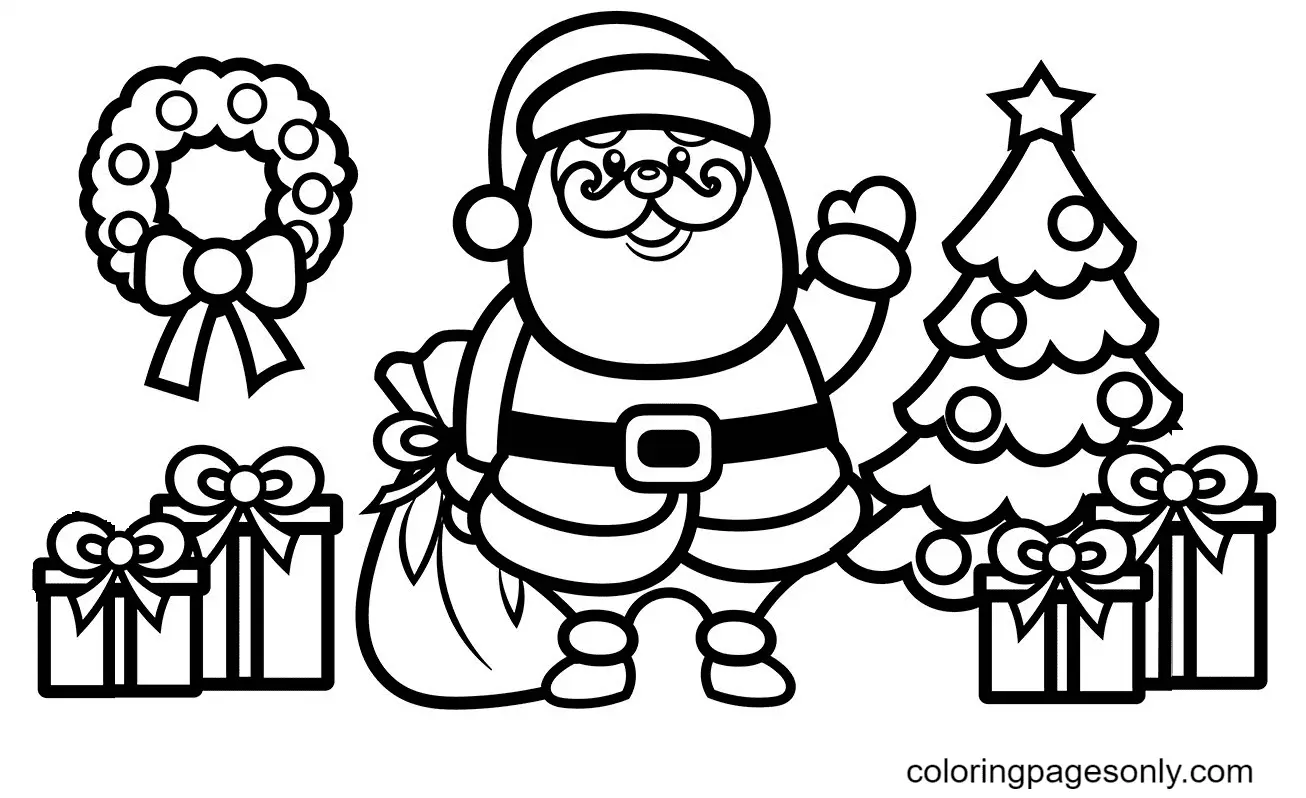 Desenhos de Santa Claus Para Colorir 6