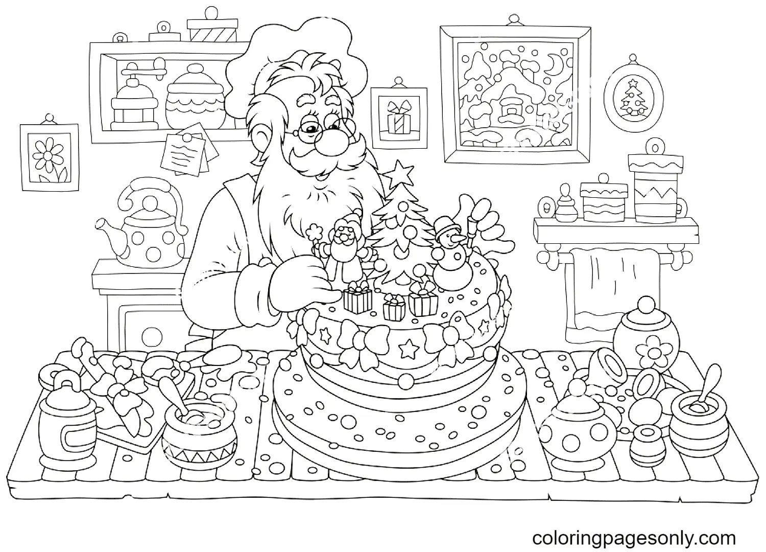 Desenhos de Santa Claus Para Colorir 98
