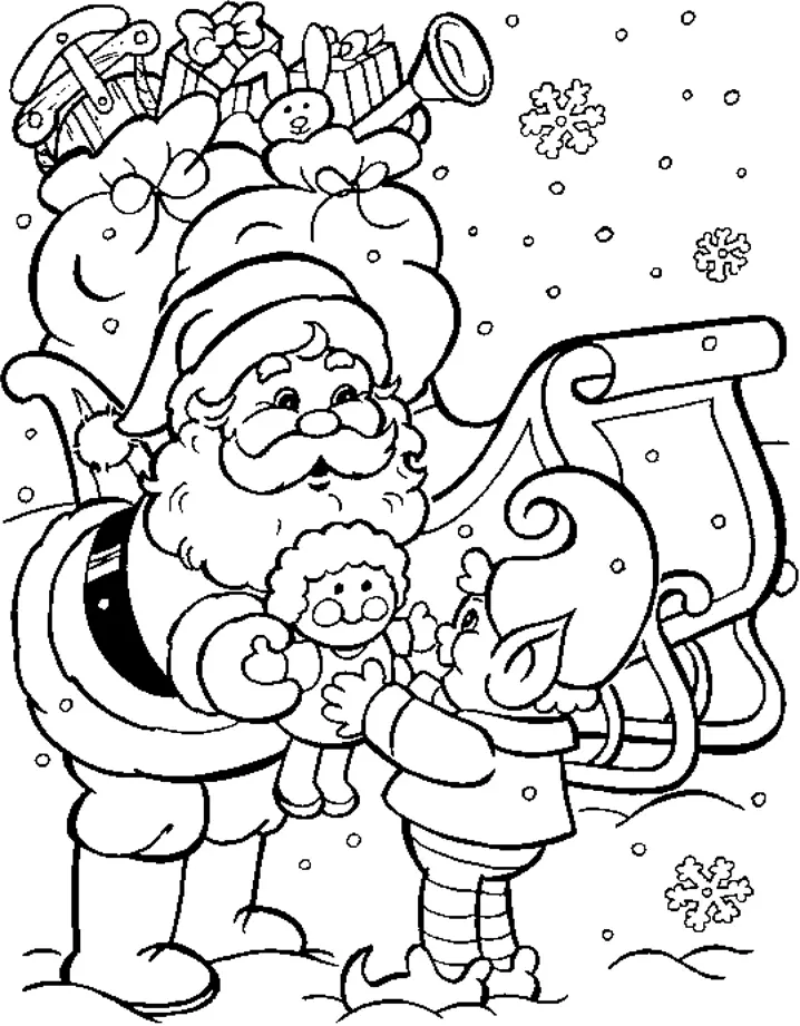 Desenhos de Santa Para Colorir 174