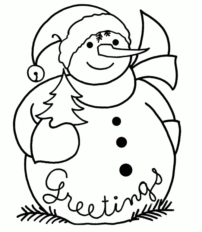 Santa Hat Coloring Pages 14