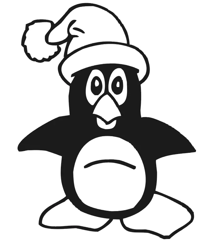 Santa Hat Coloring Pages 2