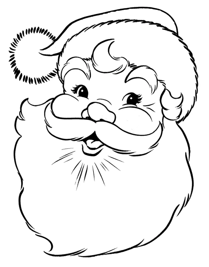 Gorro De Papa Noel Para Colorear