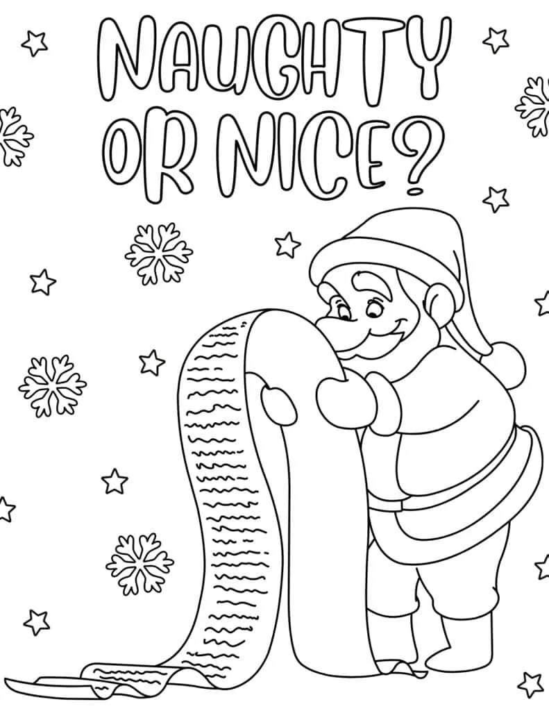 Santa List Coloring Pages 15