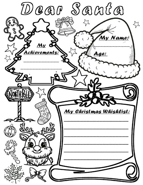 Santa List Coloring Pages 17