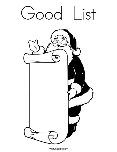 Santa List Coloring Pages 3