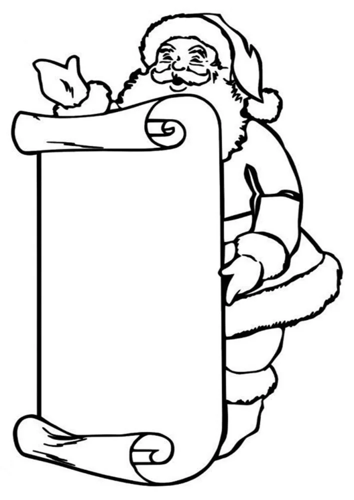 Santa List Coloring Pages 4