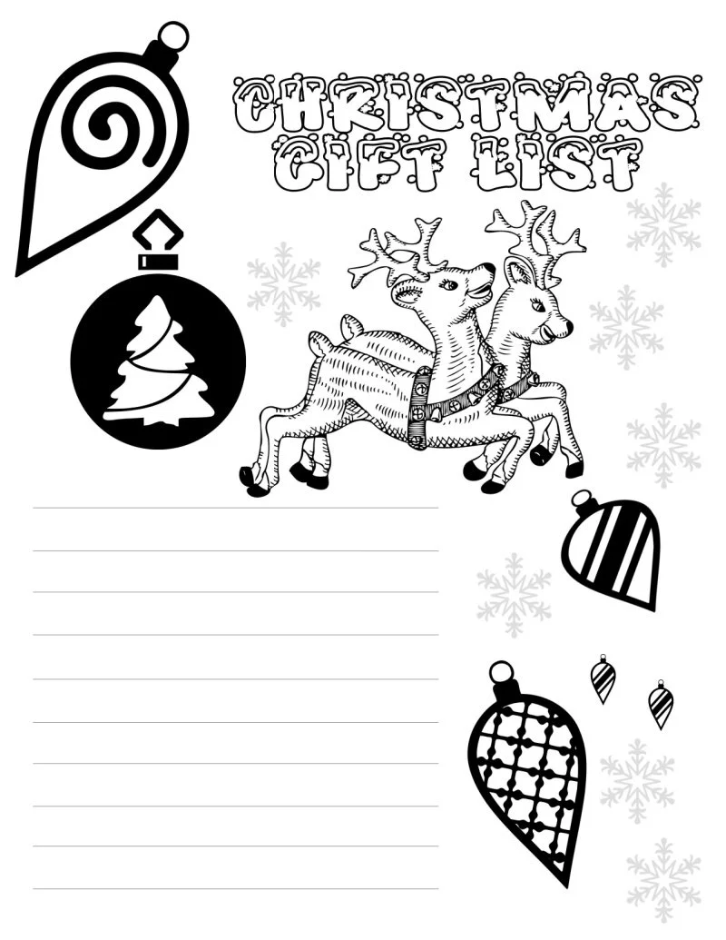 Santa List Coloring Pages 5