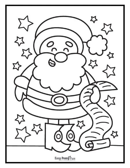 Santa List Coloring Pages 8