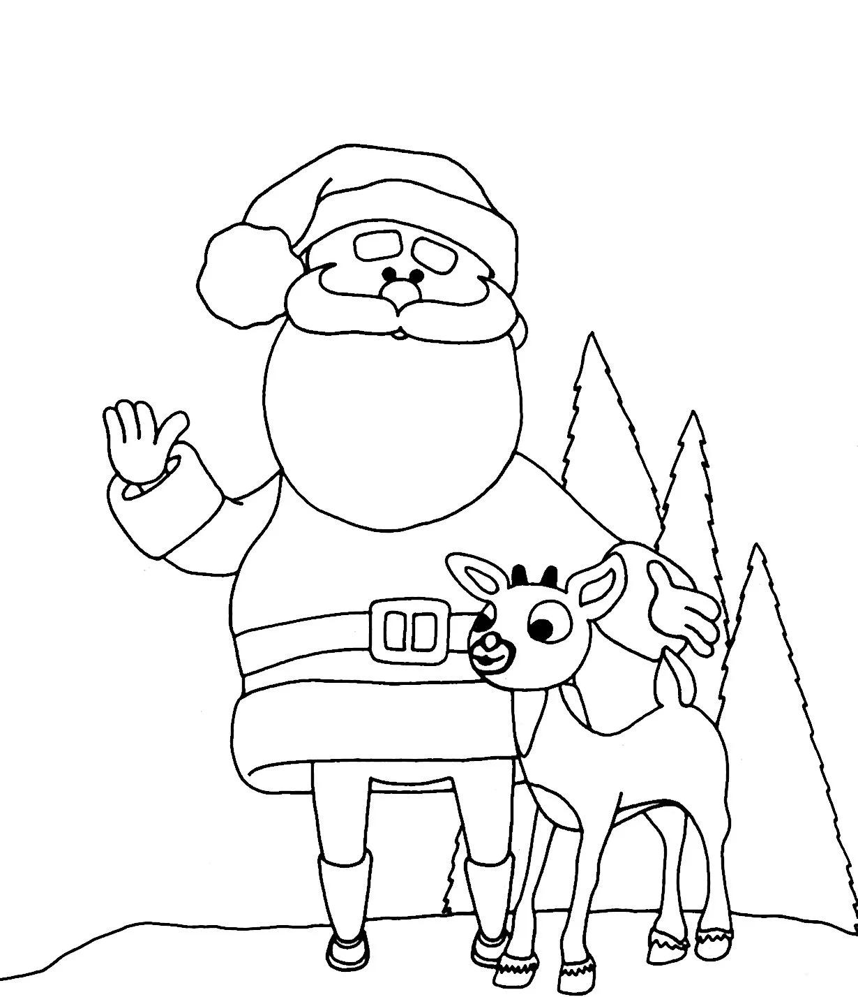 Santa Reindeer Coloring Pages 26