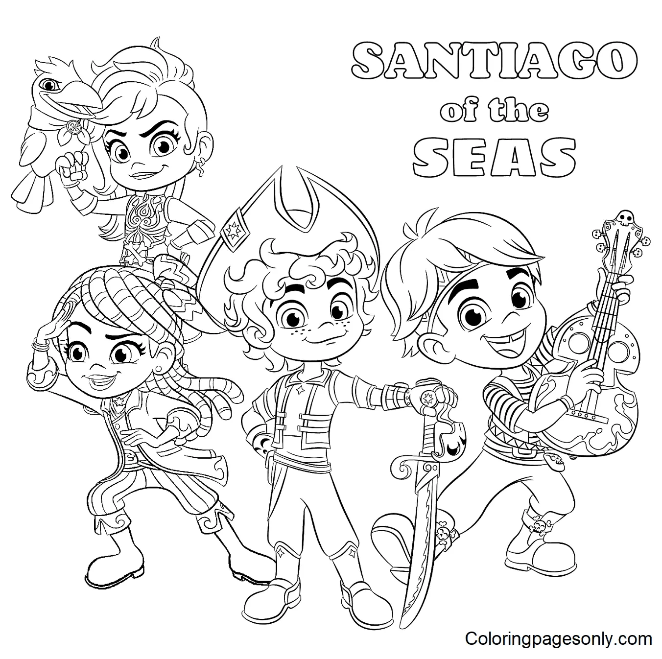 Santiago of the Seas Coloring Pages 1