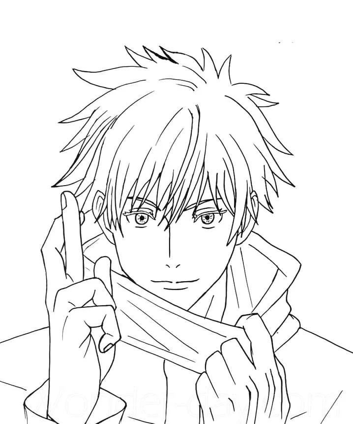 Satoru Gojo Ausmalbilder 6