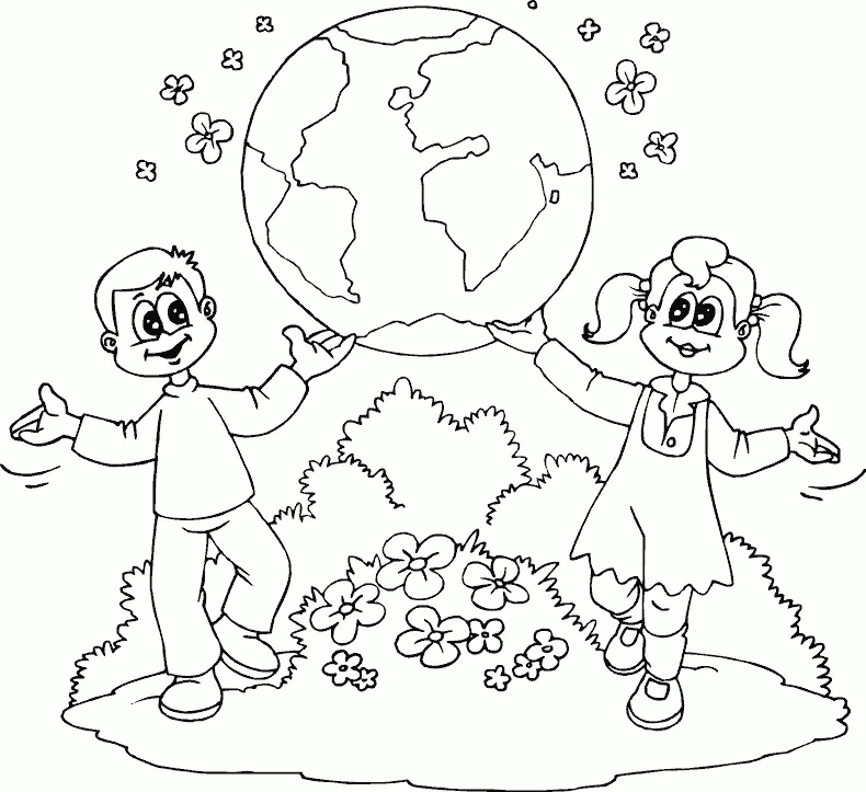 Desenhos de Salve As Paginas Da Terra Para Colorir 4