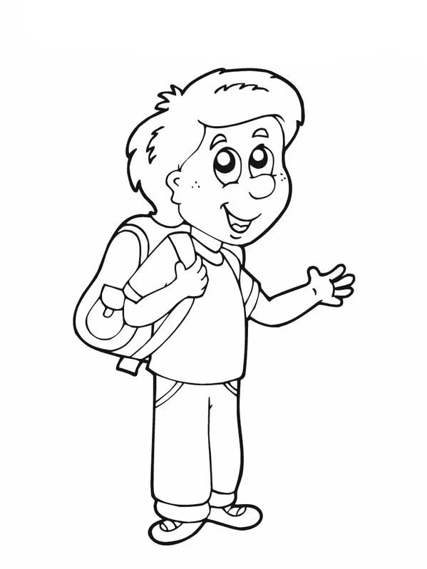 Desenhos de de Menino de Escola Para Colorir 3