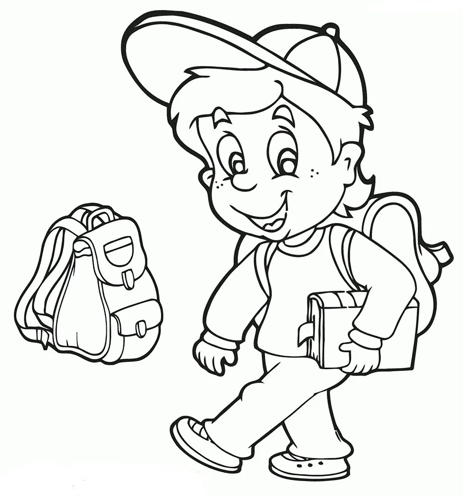 Desenhos de de Menino de Escola Para Colorir 8