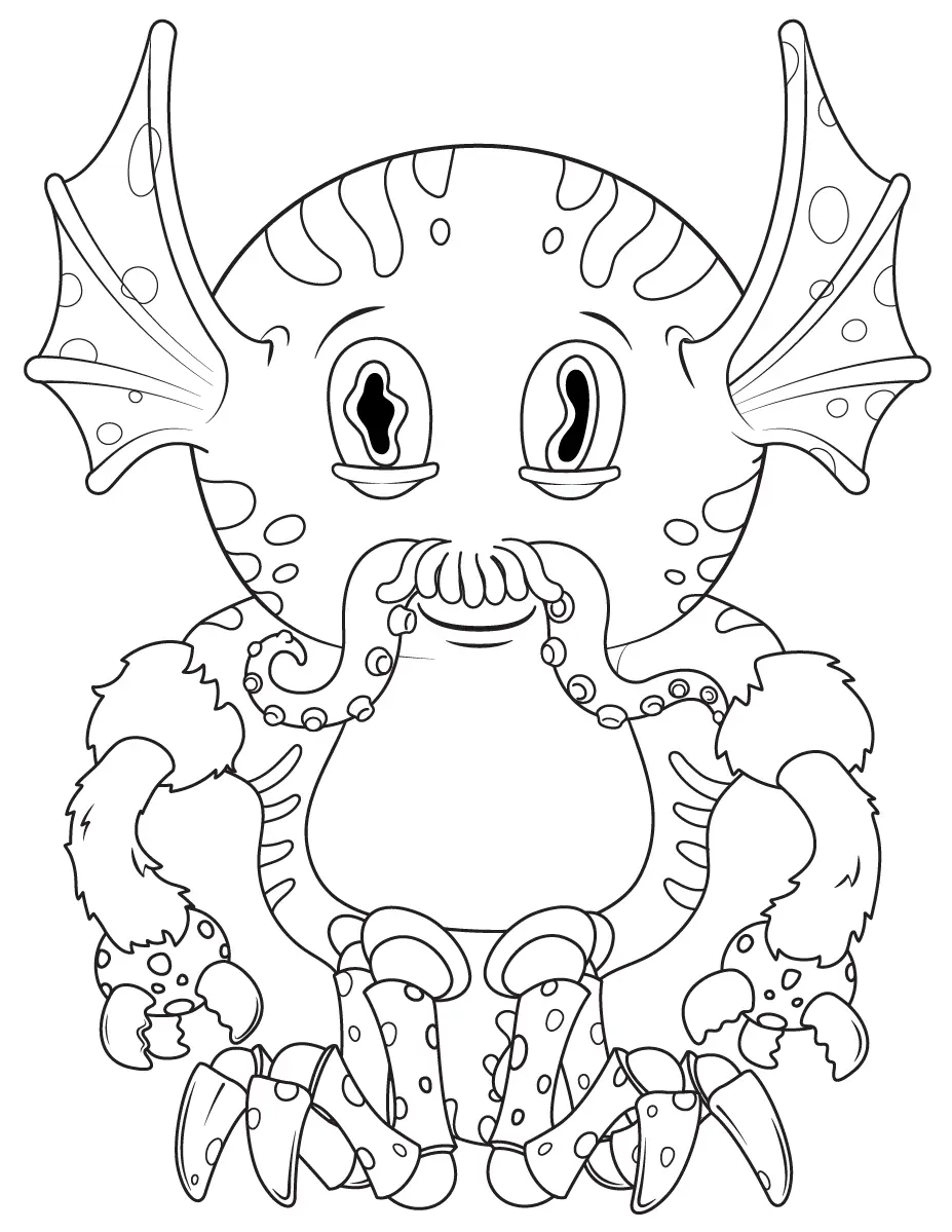 Monstro Marinho Paginas para Colorir 2