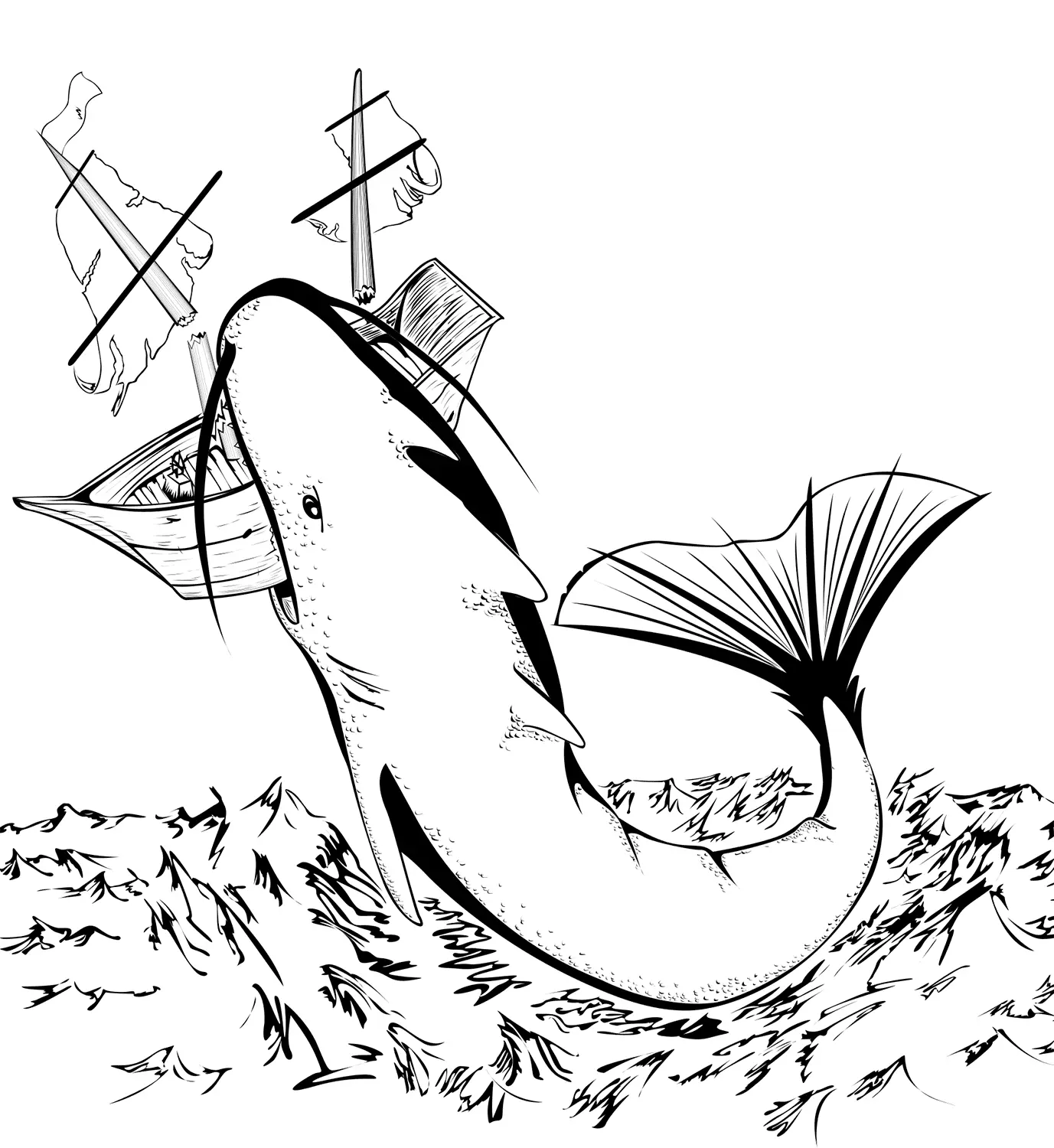Monstro Marinho Paginas para Colorir 30
