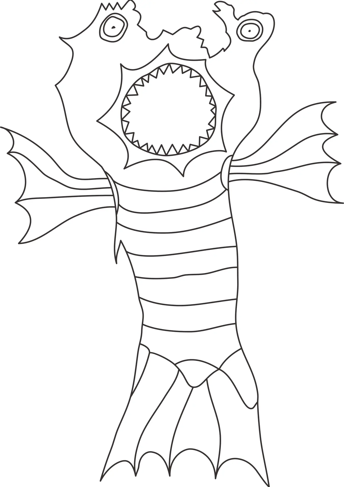 Monstro Marinho Paginas para Colorir 6