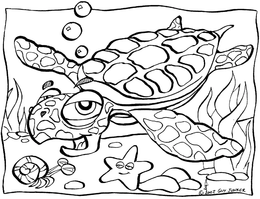 Tortugas Marinas Para Colorear 5