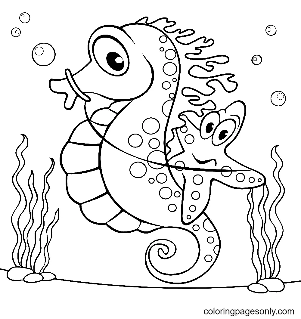 Seepferdchen Ausmalbilder 9