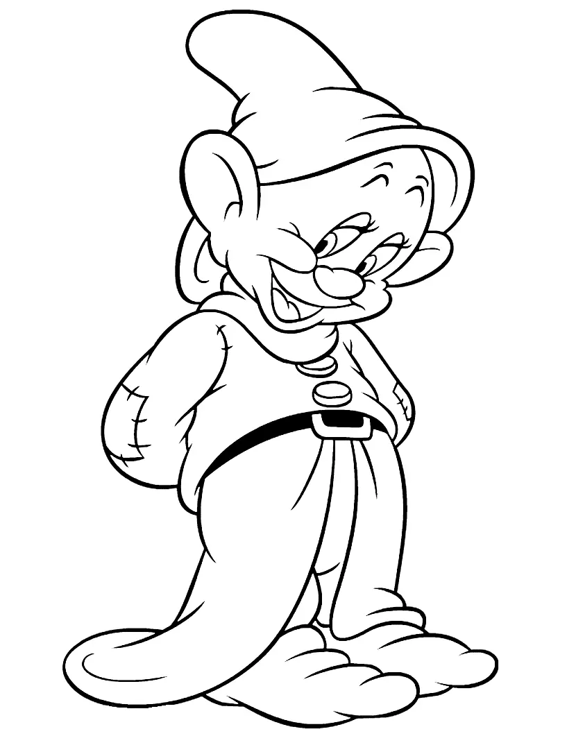 Desenhos de Sete Anoes Para Colorir 1