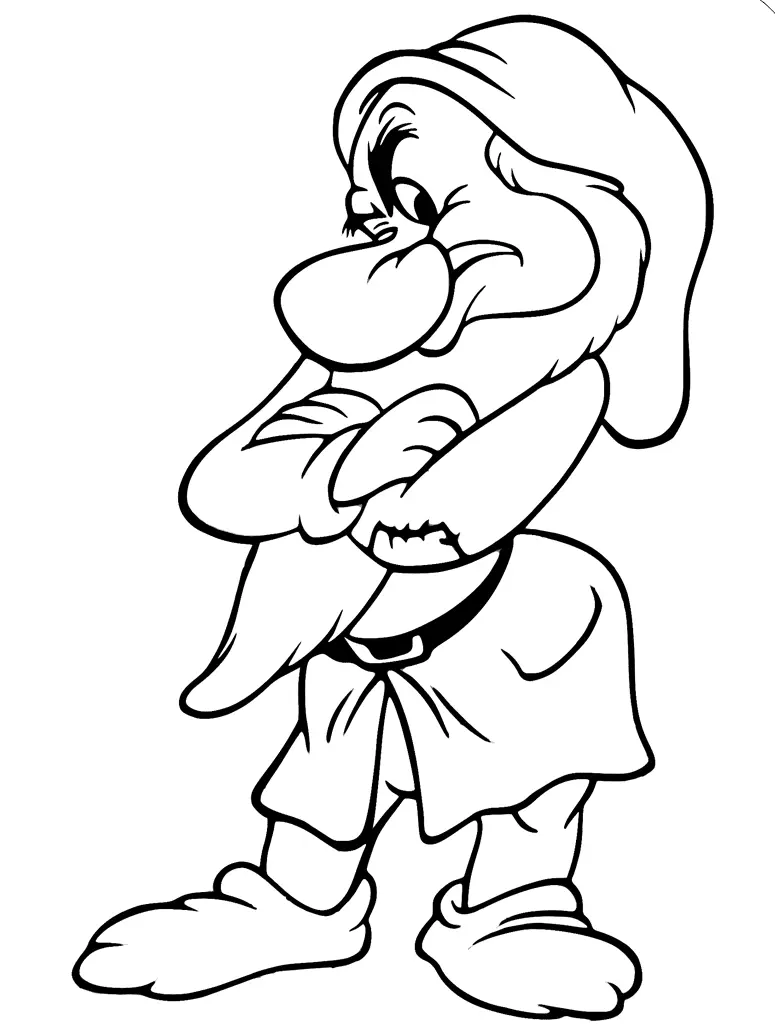Desenhos de Sete Anoes Para Colorir 10