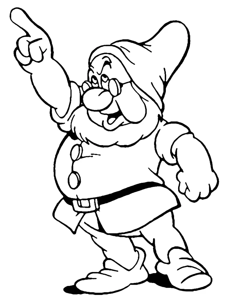 Desenhos de Sete Anoes Para Colorir 16