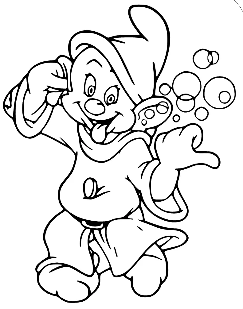 Desenhos de Sete Anoes Para Colorir 18