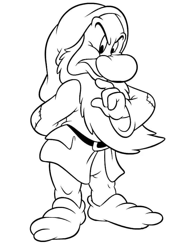 Desenhos de Sete Anoes Para Colorir 22