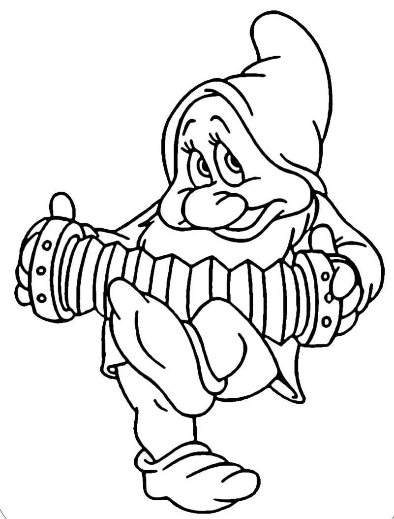 Desenhos de Sete Anoes Para Colorir 43