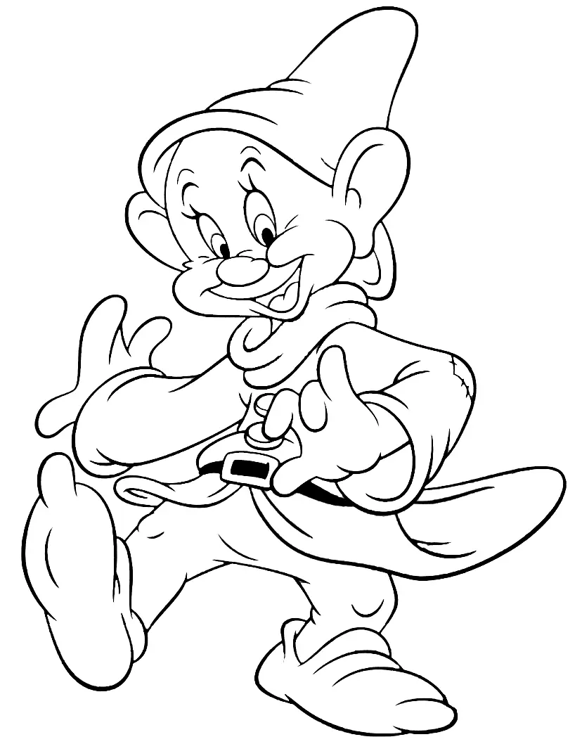 Desenhos de Sete Anoes Para Colorir 44