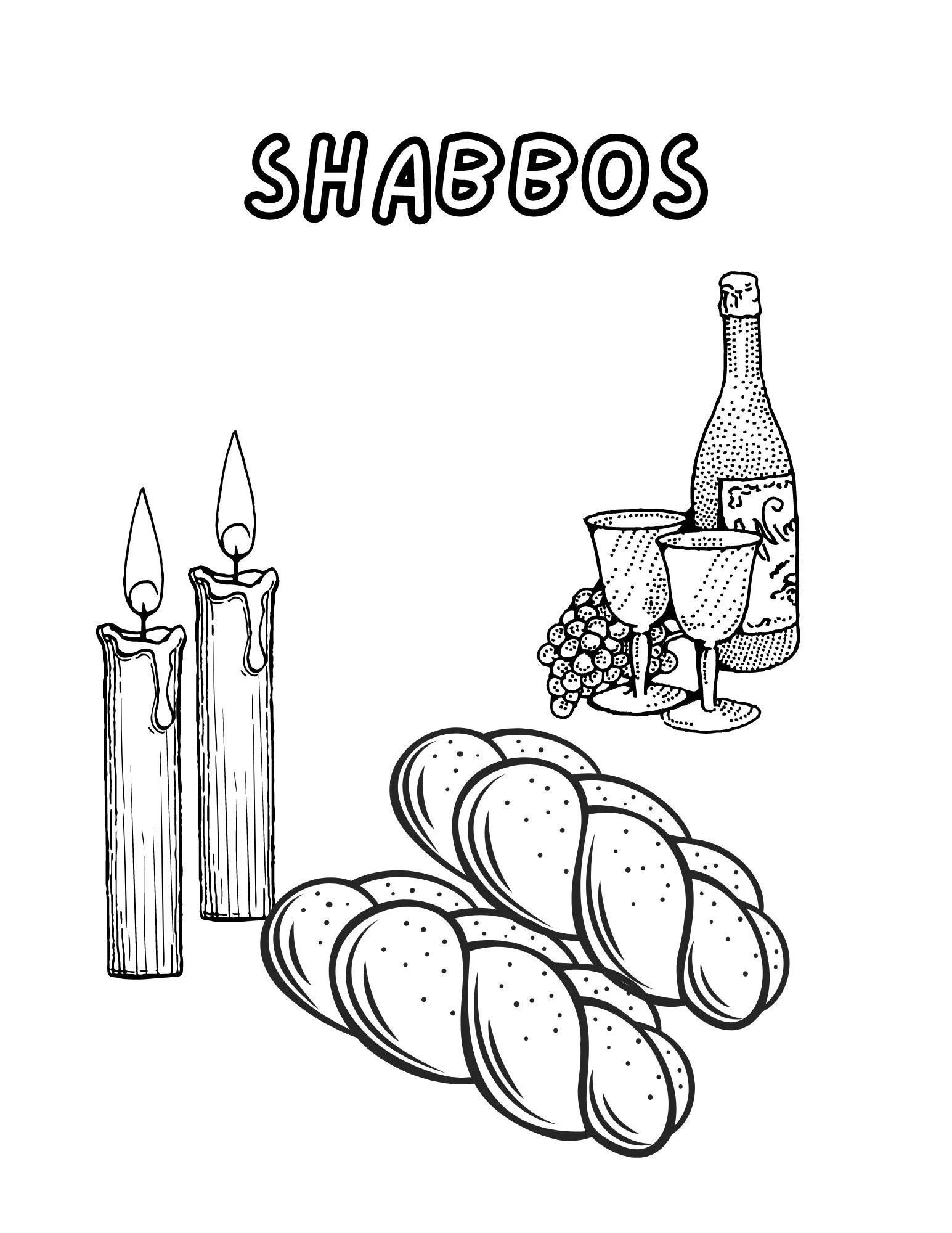 Desenhos de Shabat Para Colorir 35