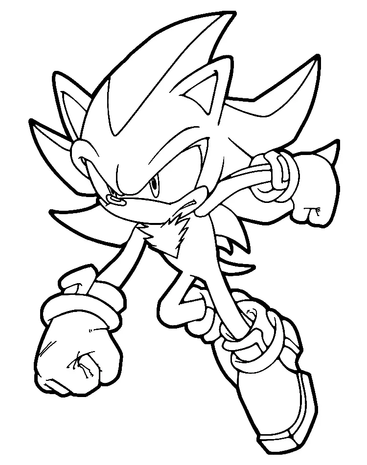 Shadow the Hedgehog Coloring Pages 1
