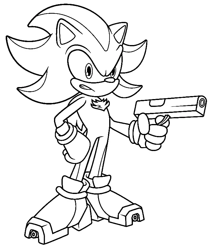 Shadow the Hedgehog Coloring Pages 10