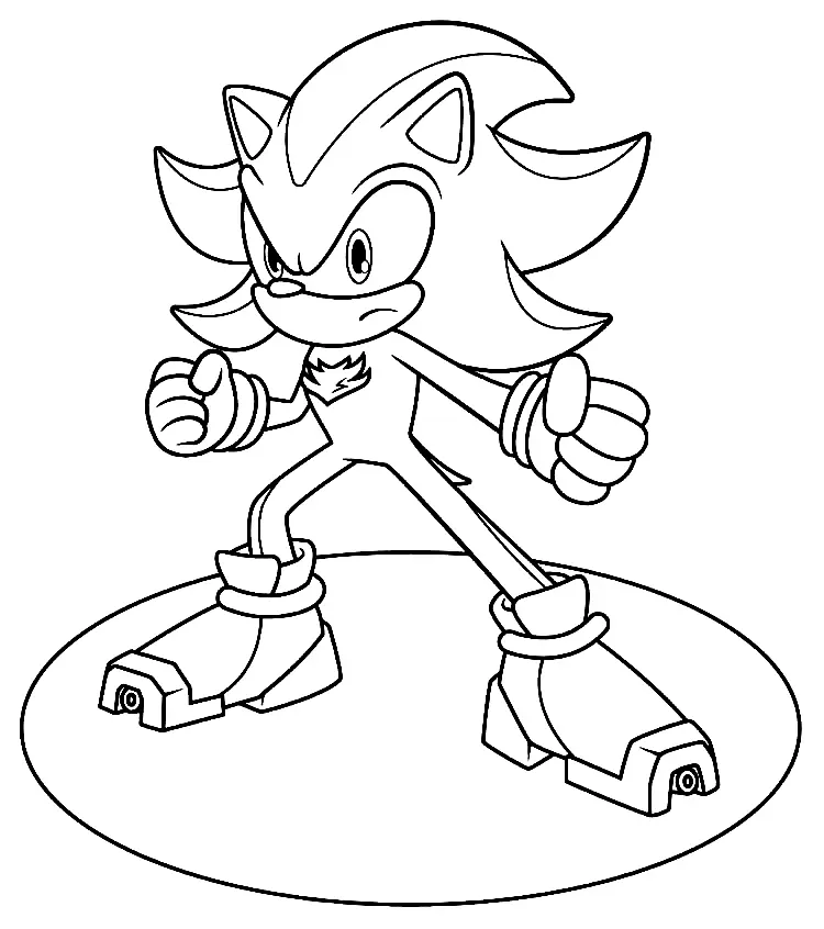 Shadow the Hedgehog Coloring Pages 11