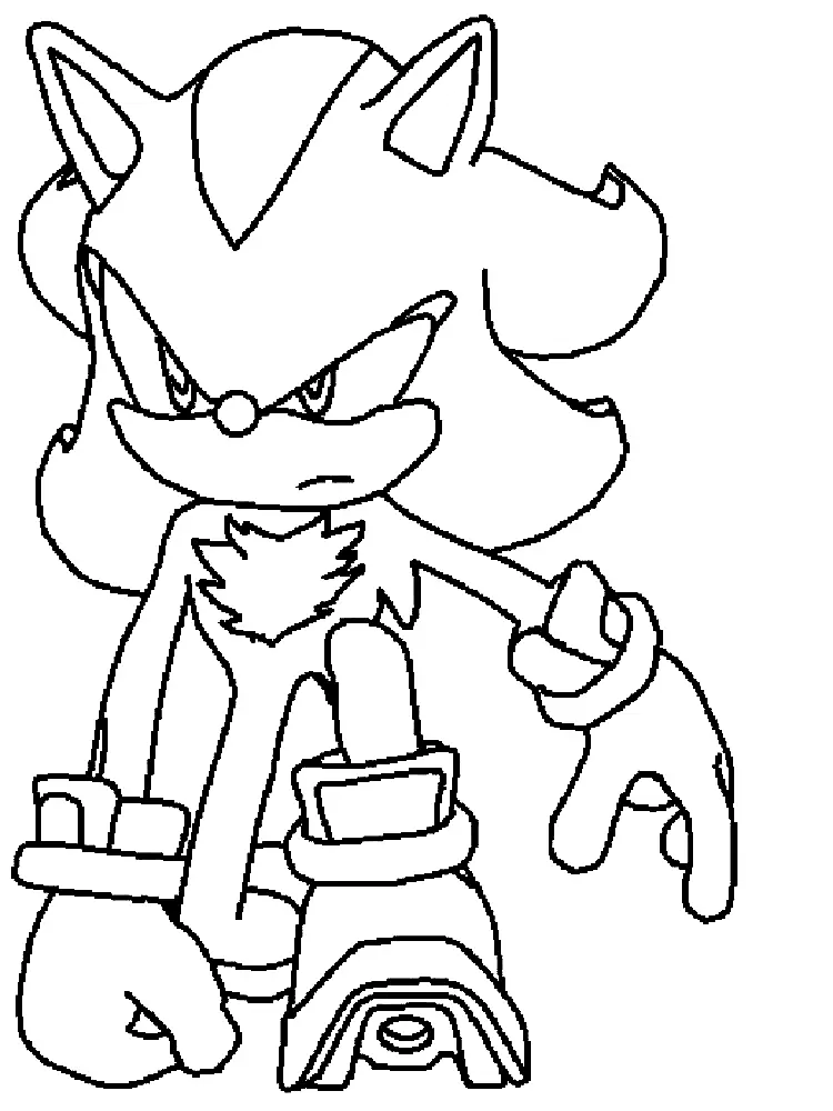 Shadow the Hedgehog Coloring Pages 13