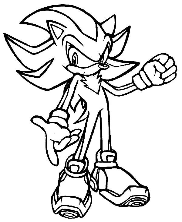 Shadow the Hedgehog Coloring Pages 14