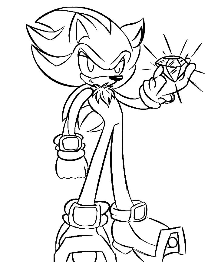 Shadow the Hedgehog Coloring Pages 16