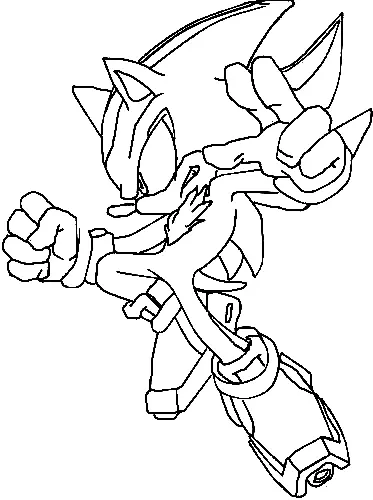 Shadow the Hedgehog Coloring Pages 17