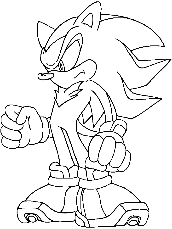 Shadow the Hedgehog Coloring Pages 18