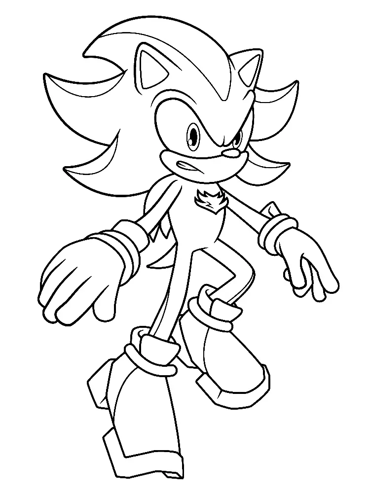 Shadow the Hedgehog Coloring Pages 19