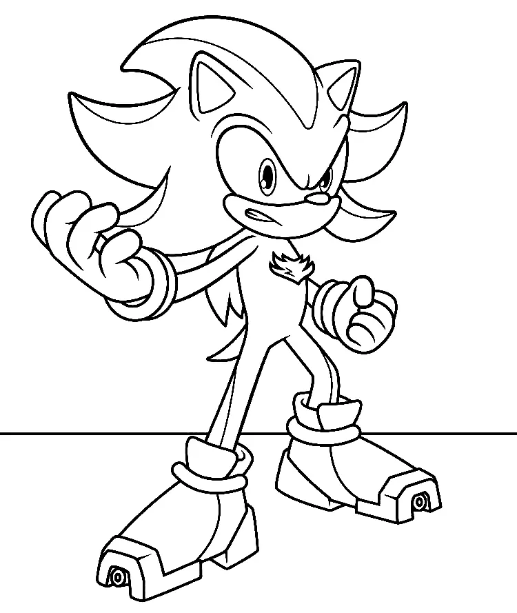 Shadow the Hedgehog Coloring Pages 20