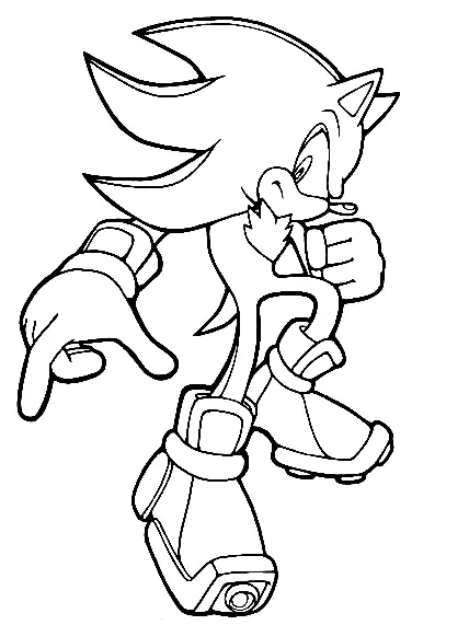 Shadow the Hedgehog Coloring Pages 21