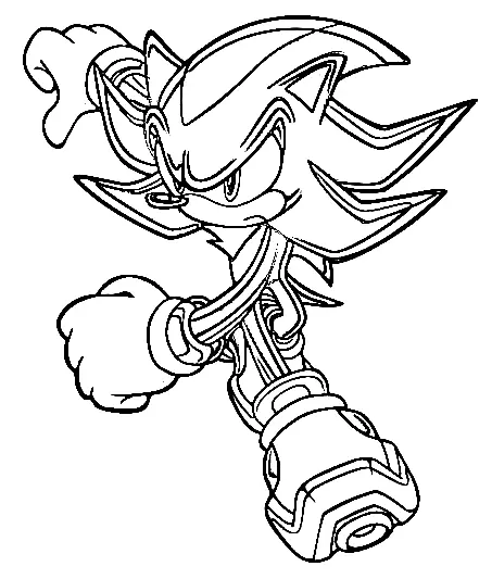 Shadow the Hedgehog Coloring Pages 22