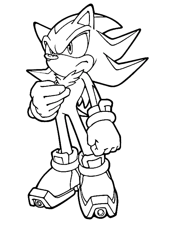 Shadow the Hedgehog Coloring Pages 23