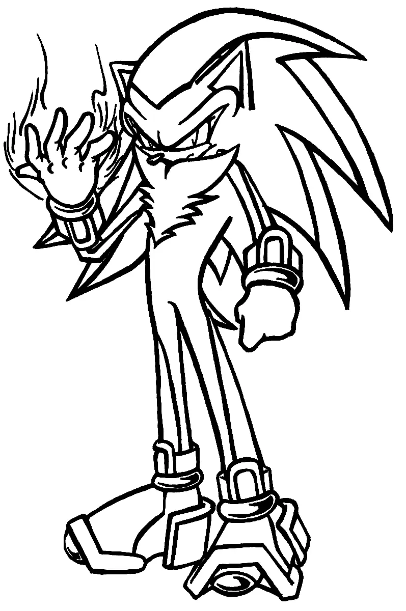Shadow the Hedgehog Coloring Pages 25